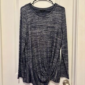 Banana Republic Blue Heather Long Sleeve Top
